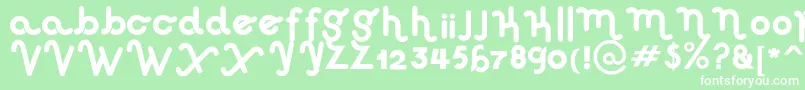 HausSweetHausRounded Font – White Fonts on Green Background