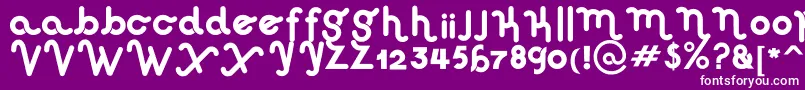 HausSweetHausRounded Font – White Fonts on Purple Background