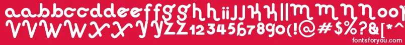 HausSweetHausRounded Font – White Fonts on Red Background