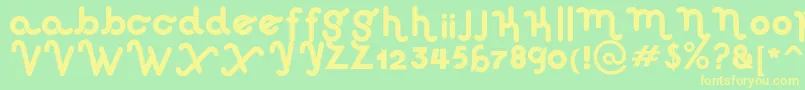 HausSweetHausRounded Font – Yellow Fonts on Green Background
