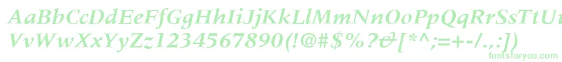 MeridienLtBoldItalic Font – Green Fonts