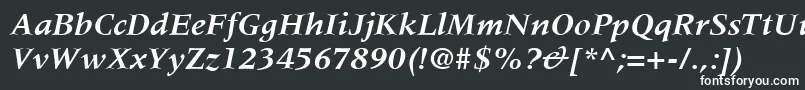 MeridienLtBoldItalic Font – White Fonts