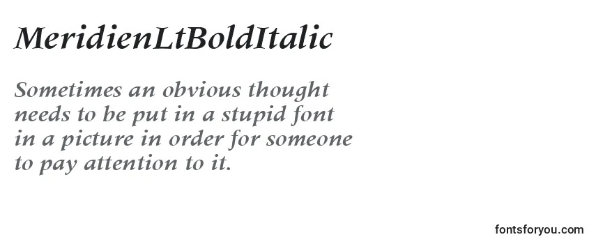 MeridienLtBoldItalic Font