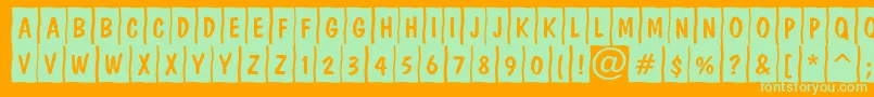 ADominottlcrmsht Font – Green Fonts on Orange Background