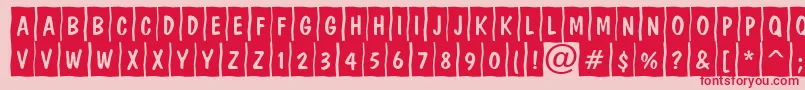 ADominottlcrmsht Font – Red Fonts on Pink Background