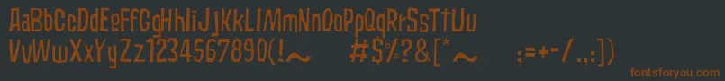 Шрифт SubaccuzLight – коричневые шрифты на чёрном фоне