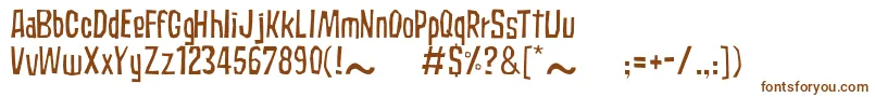 Шрифт SubaccuzLight – коричневые шрифты на белом фоне