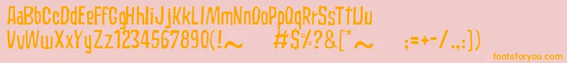 SubaccuzLight Font – Orange Fonts on Pink Background