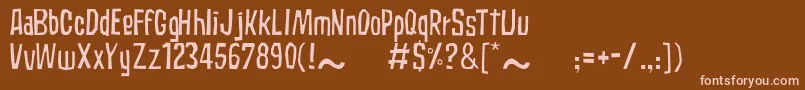 SubaccuzLight Font – Pink Fonts on Brown Background