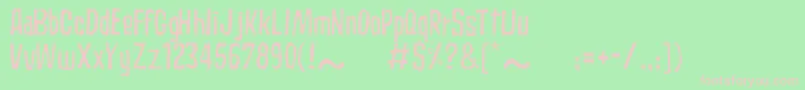 SubaccuzLight Font – Pink Fonts on Green Background