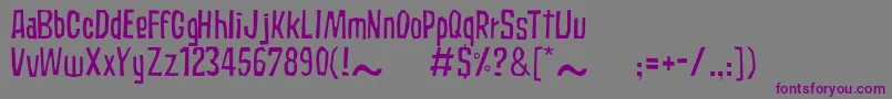 Шрифт SubaccuzLight – фиолетовые шрифты на сером фоне