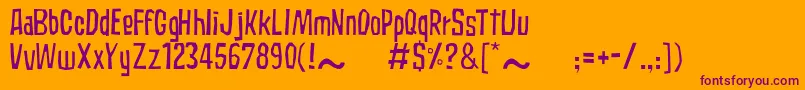 Шрифт SubaccuzLight – фиолетовые шрифты на оранжевом фоне
