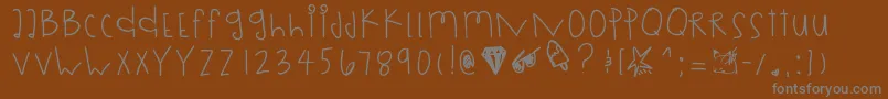 fuente Rollingdices – Fuentes Grises Sobre Fondo Marrón