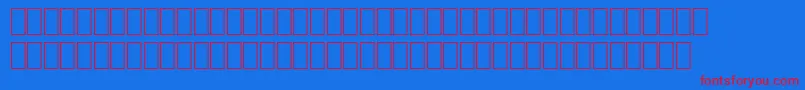 フォントWpce08n – 赤い文字の青い背景
