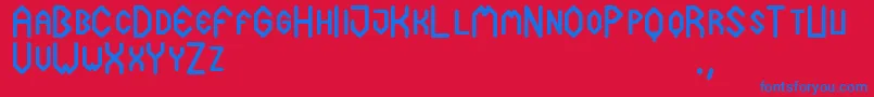 Cuadradex Font – Blue Fonts on Red Background