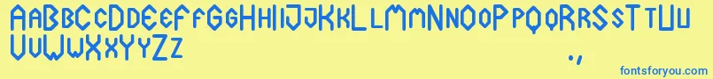 Cuadradex Font – Blue Fonts on Yellow Background