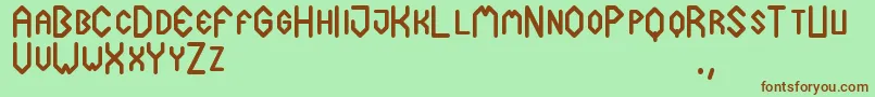 Cuadradex Font – Brown Fonts on Green Background