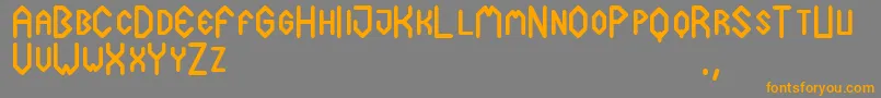 Cuadradex Font – Orange Fonts on Gray Background