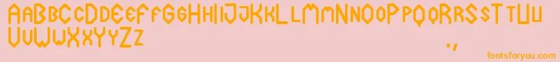 Cuadradex Font – Orange Fonts on Pink Background