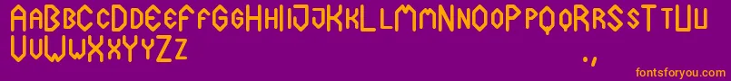 Cuadradex Font – Orange Fonts on Purple Background