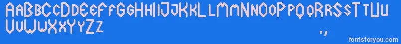 Cuadradex Font – Pink Fonts on Blue Background