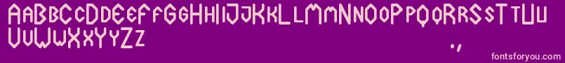 Cuadradex Font – Pink Fonts on Purple Background