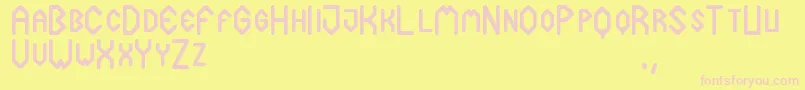 Cuadradex Font – Pink Fonts on Yellow Background