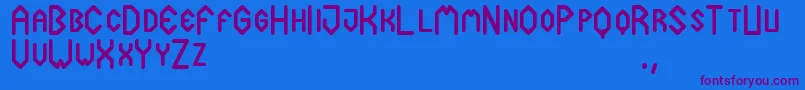 Cuadradex Font – Purple Fonts on Blue Background