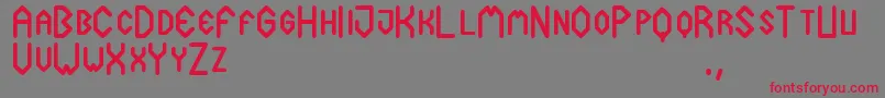 Cuadradex Font – Red Fonts on Gray Background