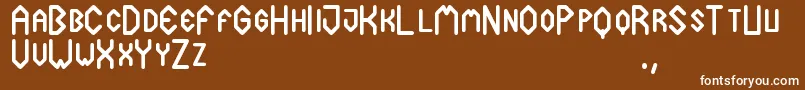 Cuadradex Font – White Fonts on Brown Background