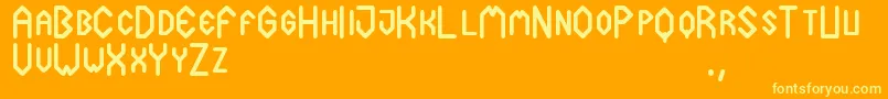 Czcionka Cuadradex – żółte czcionki na pomarańczowym tle