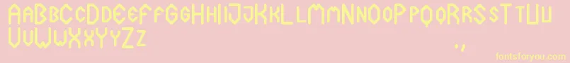 Cuadradex Font – Yellow Fonts on Pink Background