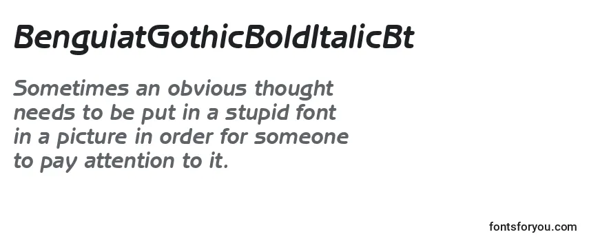 BenguiatGothicBoldItalicBt-fontti