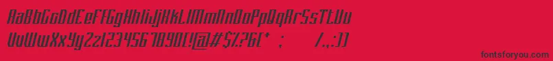 PlatformEight Font – Black Fonts on Red Background