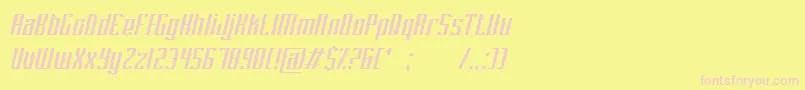 PlatformEight Font – Pink Fonts on Yellow Background