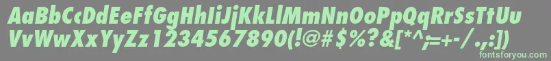 FuturastdCondextraboldobl-fontti – vihreät fontit harmaalla taustalla