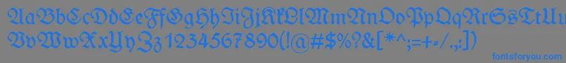 Wieynkfraktur Font – Blue Fonts on Gray Background