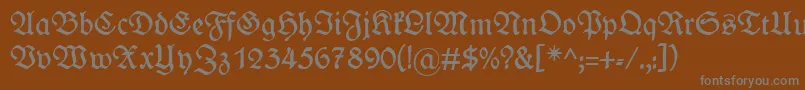 Шрифт Wieynkfraktur – серые шрифты на коричневом фоне