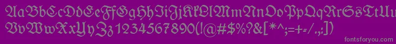 フォントWieynkfraktur – 紫の背景に灰色の文字