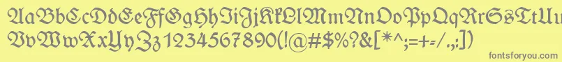 Wieynkfraktur Font – Gray Fonts on Yellow Background