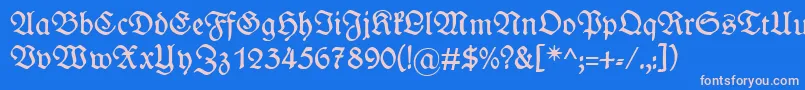 Wieynkfraktur Font – Pink Fonts on Blue Background