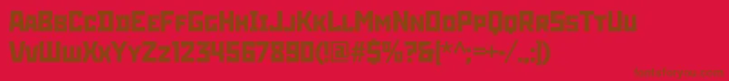 Stenbergc Font – Brown Fonts on Red Background