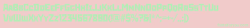 Stenbergc Font – Green Fonts on Pink Background