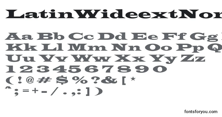 Шрифт LatinWideextNormal – алфавит, цифры, специальные символы