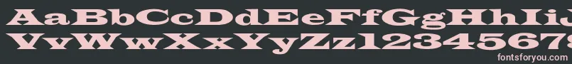 Шрифт LatinWideextNormal – розовые шрифты на чёрном фоне
