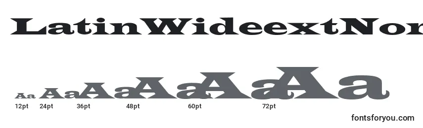 LatinWideextNormal Font Sizes
