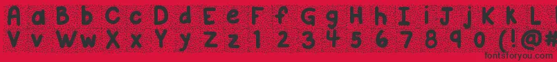 Kbsnowballin Font – Black Fonts on Red Background