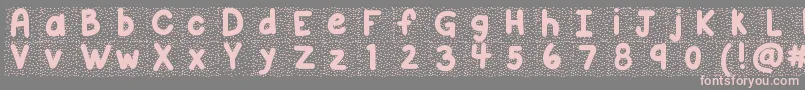 Kbsnowballin Font – Pink Fonts on Gray Background