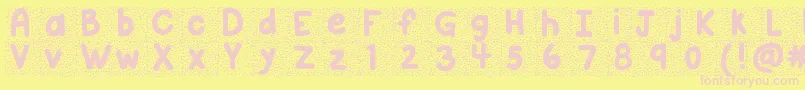 Kbsnowballin Font – Pink Fonts on Yellow Background