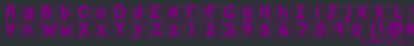 Kbsnowballin Font – Purple Fonts on Black Background